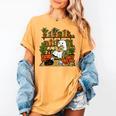 Ghost Library Reading Books Halloween Librarian Teacher Women's Comfort Colors T-Shirt Mustard