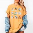 Ghost Reading Teacher Halloween Librarian Book Lover School Women's Comfort Colors T-Shirt Mustard Ghost Reading Teacher Halloween Librarian Book Lover School Women's Comfort Colors T-Shirt Mustard