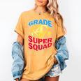 Grade 4 Super Squad Superhero Teacher Team Women's Comfort Colors T-Shirt Mustard