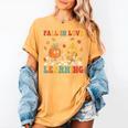 Groovy Fall In Love With Learning Autumn Pumpkin Teacher Women's Comfort Colors T-Shirt Mustard Groovy Fall In Love With Learning Autumn Pumpkin Teacher Women's Comfort Colors T-Shirt Mustard