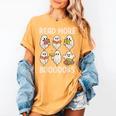 Groovy Halloween Ghost Read More Boooooks Librarian Teacher For Men Women Kids Women's Comfort Colors T-Shirt Mustard