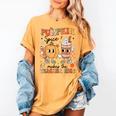 Groovy Pumpkin Spice Makes Teacher Nice Fall Thanksgiving Women's Comfort Colors T-Shirt Mustard Groovy Pumpkin Spice Makes Teacher Nice Fall Thanksgiving Women's Comfort Colors T-Shirt Mustard