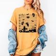 Halloween Music Note Clefs Spooky Ghost For Music Teacher Women's Comfort Colors T-Shirt Mustard Halloween Music Note Clefs Spooky Ghost For Music Teacher Women's Comfort Colors T-Shirt Mustard