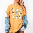 Halloween PE Teacher Ghost Playing Soccer Football Baseball Women's Comfort Colors T-Shirt Mustard Halloween PE Teacher Ghost Playing Soccer Football Baseball Women's Comfort Colors T-Shirt Mustard