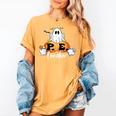 Halloween PE Teacher Ghosts Pumpkins Sports Lover Women's Comfort Colors T-Shirt Mustard