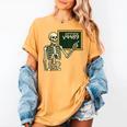 Halloween Skeleton 67 Meme Square Root 4489 Math Teacher Women's Comfort Colors T-Shirt Mustard