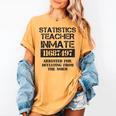 Halloween Statistics Teacher Prisoner Costume Women's Comfort Colors T-Shirt Mustard Halloween Statistics Teacher Prisoner Costume Women's Comfort Colors T-Shirt Mustard