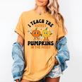 Halloween Teacher I Teach The Cutest Pumpkins In The Patch Women's Comfort Colors T-Shirt Mustard Halloween Teacher I Teach The Cutest Pumpkins In The Patch Women's Comfort Colors T-Shirt Mustard