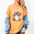 Halloween Teacher Trade Students For Candy Costume Women Women's Comfort Colors T-Shirt Mustard