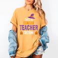 Halloween Teachers This Is My Tired Teacher Costume Women's Comfort Colors T-Shirt Mustard