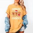 Hanging With My Cookies Gingerbread Christmas Teacher Xmas Women's Comfort Colors T-Shirt Mustard Hanging With My Cookies Gingerbread Christmas Teacher Xmas Women's Comfort Colors T-Shirt Mustard