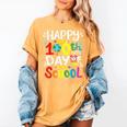 Happy 100th Day Of School 100 Days Of School Teacher Student Women's Comfort Colors T-Shirt Mustard Happy 100th Day Of School 100 Days Of School Teacher Student Women's Comfort Colors T-Shirt Mustard