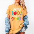 Happy 100th Day Of School Teachers 100 Days Of School Kids Women's Comfort Colors T-Shirt Mustard