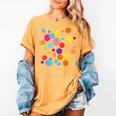 Happy Dot Day Colorful Polka Dot Art Teacher Student Kids Women's Comfort Colors T-Shirt Mustard
