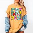 Happy Fri-Yay Friday Lovers Fun Teacher Life FriYay Weekend Women's Comfort Colors T-Shirt Mustard Happy Fri-Yay Friday Lovers Fun Teacher Life FriYay Weekend Women's Comfort Colors T-Shirt Mustard