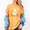 Happy Fri-Yay Friday Lovers Groovy Teacher Life Halloween Women's Comfort Colors T-Shirt Mustard Happy Fri-Yay Friday Lovers Groovy Teacher Life Halloween Women's Comfort Colors T-Shirt Mustard