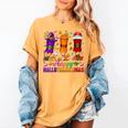 Happy Hallothanksmas Halloween Thanksgiving Pencils Teachers Women's Comfort Colors T-Shirt Mustard Happy Hallothanksmas Halloween Thanksgiving Pencils Teachers Women's Comfort Colors T-Shirt Mustard