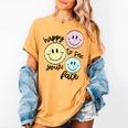 Happy To See Your Face Smile Face Teacher Back To School Women's Comfort Colors T-Shirt Mustard