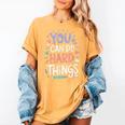You Can Do Hard Things Test Day Teacher Kids Women's Comfort Colors T-Shirt Mustard