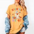 Haunted By 67 Boo Ghost Teacher 6 7 Halloween Costume Women's Comfort Colors T-Shirt Mustard Haunted By 67 Boo Ghost Teacher 6 7 Halloween Costume Women's Comfort Colors T-Shirt Mustard