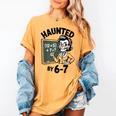 Haunted 67 Skeleton Math Teacher Halloween Costume Math Pun Women's Comfort Colors T-Shirt Mustard