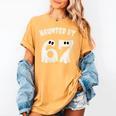 Haunted By 67 Teacher Halloween 6 7 Shirt Women's Comfort Colors T-Shirt Mustard