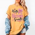 Hello Second Grade First Day Of School Coquette Teacher Girl Women's Comfort Colors T-Shirt Mustard Hello Second Grade First Day Of School Coquette Teacher Girl Women's Comfort Colors T-Shirt Mustard