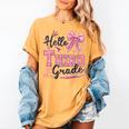 Hello Third Grade First Day Of School Coquette Teacher Girl Women's Comfort Colors T-Shirt Mustard Hello Third Grade First Day Of School Coquette Teacher Girl Women's Comfort Colors T-Shirt Mustard