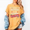 Some Heroes Wear Capes Others Teach 4th Grade Teacher Men Women Kids Women's Comfort Colors T-Shirt Mustard