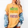 Hocus Pocus Everybody Focus Teacher Halloween Women's Comfort Colors T-Shirt Mustard Hocus Pocus Everybody Focus Teacher Halloween Women's Comfort Colors T-Shirt Mustard
