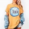 Ice Halloween Pun Costume Easy Lazy Team Group Teacher Women's Comfort Colors T-Shirt Mustard