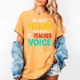 I’m Not Yelling This Is My PE School Teacher Voice I Teach Women's Comfort Colors T-Shirt Mustard I’m Not Yelling This Is My PE School Teacher Voice I Teach Women's Comfort Colors T-Shirt Mustard