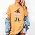 I'm The Science Teacher Elf Family Matching Group Christmas Women's Comfort Colors T-Shirt Mustard