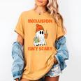 Inclusion Isn't Scary Shirt Halloween SLP Sped Teacher Women's Comfort Colors T-Shirt Mustard