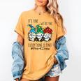 It's Fine We'Re Fine Gnome Pre-K Teacher Christmas Light For Men Women Women's Comfort Colors T-Shirt Mustard