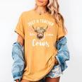 Just A Teacher Who Loves Cows Shirt Cute Highland Cow Women's Comfort Colors T-Shirt Mustard Just A Teacher Who Loves Cows Shirt Cute Highland Cow Women's Comfort Colors T-Shirt Mustard