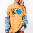 K Is For Kindergarten Teacher Tie Dye Back To School Kinder For Men Women Girls Kids Women's Comfort Colors T-Shirt Mustard