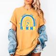 Be Kind Rainbow Down Syndrome Awareness Teacher Blue Yellow Women's Comfort Colors T-Shirt Mustard Be Kind Rainbow Down Syndrome Awareness Teacher Blue Yellow Women's Comfort Colors T-Shirt Mustard
