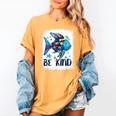 Be Kind Rainbow Fish Teacher Life Back To School Teaching Men Women Women's Comfort Colors T-Shirt Mustard