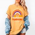 Kindergarten Teacher Pumpkin Patch Cute Women's Comfort Colors T-Shirt Mustard Kindergarten Teacher Pumpkin Patch Cute Women's Comfort Colors T-Shirt Mustard