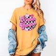 Kindergarten Teacher Women Checkered First Day Of School Women's Comfort Colors T-Shirt Mustard Kindergarten Teacher Women Checkered First Day Of School Women's Comfort Colors T-Shirt Mustard