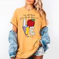 Let All That You Do Be Done In Love Christian Teacher Women's Comfort Colors T-Shirt Mustard