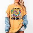 Let The Games Field Day Begin Tie Dye Adults Teacher Kids Women's Comfort Colors T-Shirt Mustard