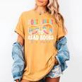 Most Likely To Read Books All Summer Teacher Student Women's Comfort Colors T-Shirt Mustard