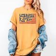 Literacy Justice For All Teacher Women's Comfort Colors T-Shirt Mustard