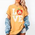 LOVE Apple 3rd Grade Teacher Student School Women's Comfort Colors T-Shirt Mustard LOVE Apple 3rd Grade Teacher Student School Women's Comfort Colors T-Shirt Mustard