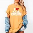 I Love Late Homework Excuses Sarcastic Teacher Lie For Men Women Women's Comfort Colors T-Shirt Mustard