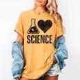 I Love Science Lover Teacher Scientist Sciences Women's Comfort Colors T-Shirt Mustard
