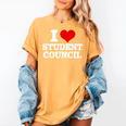 I Love Student Council Student Teacher Women's Comfort Colors T-Shirt Mustard I Love Student Council Student Teacher Women's Comfort Colors T-Shirt Mustard
