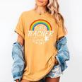 Luckiest Teacher Ever Rainbow- St Patricks Day Teacher Women's Comfort Colors T-Shirt Mustard Luckiest Teacher Ever Rainbow- St Patricks Day Teacher Women's Comfort Colors T-Shirt Mustard